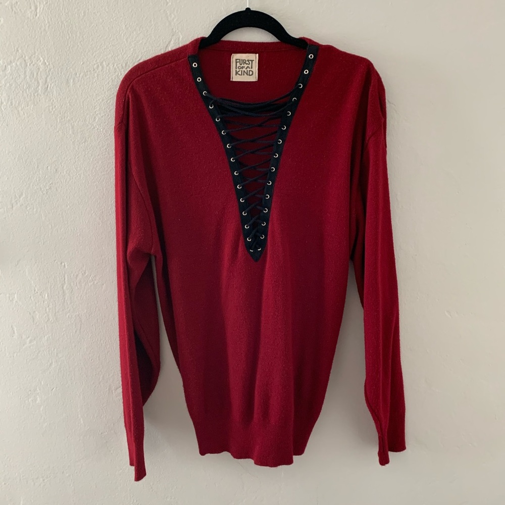 Furst of a Kind dark red sweater from LF